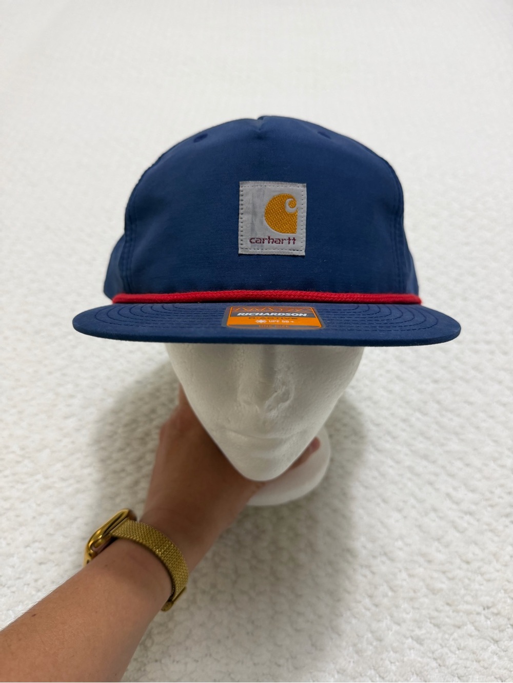 Carhartt Tag Affixed On Richardson Outdoor Snapback Cap